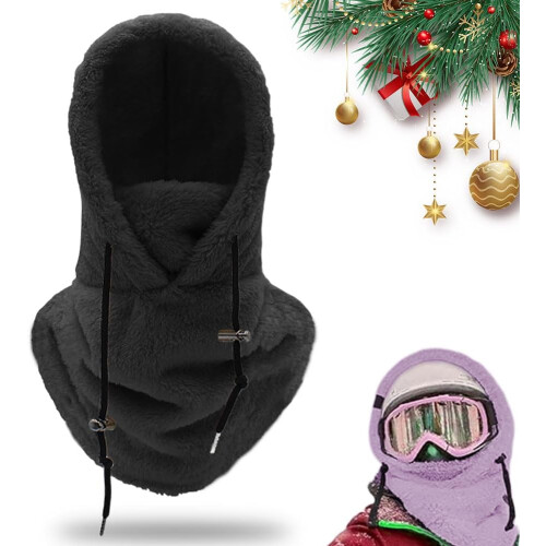 (Black, One Size) Passamontagna Sherpa, cappello termico e sciarpa invernale