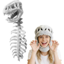 (Dinosaur Outfit, Length 47.24") Maschera cranio spinosauro 3D e spina dorsale, costume Halloween