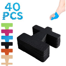 (Black, 40PCS) 40 stuks voorgeknipte bunion corrector tape – kinesiologie voor grote teen pijnverlichting