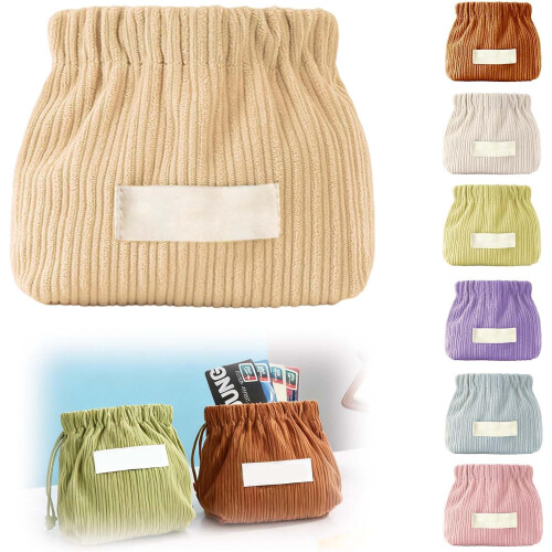 (Apricot, -) Mini organizer elastico fermacapelli in velluto, portatile