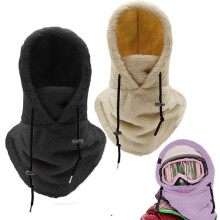 (C Set, One Size) Passamontagna Sherpa, cappello termico e sciarpa invernale