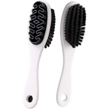 (White Handle/2pcs, -) 2-in-1 mokkakenkäharja ja pyyhekumi, kumikiillotus nubukille ja nahalle
