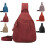 (Red, -) Ταξιδιωτική τσάντα 3 σε 1, μετατρέψιμη σε backpack - Πολυλειτουργική 1
