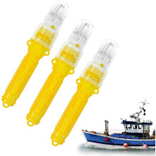 (Yellow, 3pcs) 3 pz razzi LED barca – Kit sicurezza marina approvato guardia costiera, segnali emergenza impermeabili