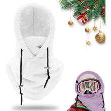 (White, One Size) Passamontagna Sherpa, cappello termico e sciarpa invernale