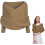 (Khaki, One Size) Πλεκτό κασκόλ με μανίκια για γυναίκες, σάλι - Φθινοπωρινό δώρο 1