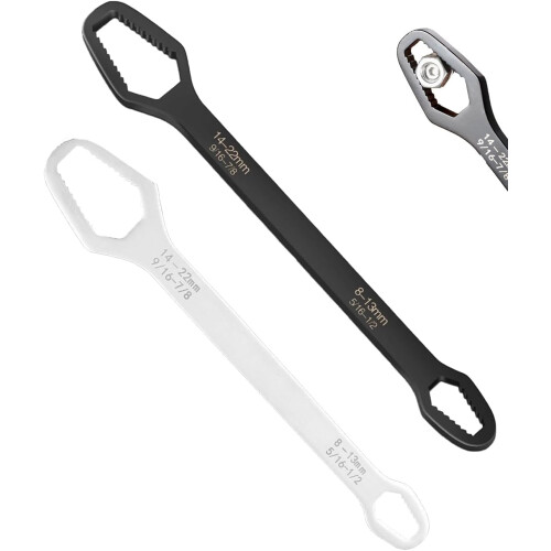 (Black+silver, -) Αυτορυθμιζόμενο κλειδί 8-22mm, διπλής άκρης - Υδραυλικό εργαλείο