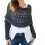 (Dark Grey, One Size) Γυναικείο πλεκτό πόνσο με μανίκια, κασκόλ σάλι (ίδιο με 162) - Wrap 1
