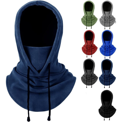 (B-navy, One Size) Passamontagna Sherpa, cappello termico e sciarpa invernale