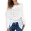 (White, One Size) Γυναικείο πλεκτό πόνσο με μανίκια, κασκόλ σάλι (ίδιο με 162) - Wrap 1