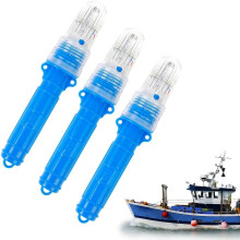 (Blue, 3pcs) 3 pz razzi LED barca – Kit sicurezza marina approvato guardia costiera, segnali emergenza impermeabili