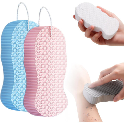 (2pcs-b, -) 2026 Peeling Badeschwamm, 2/4 Stück super weicher Körperpeeler
