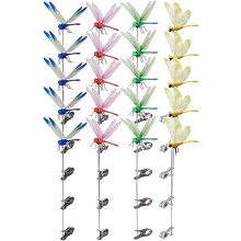 (20PCS, -) 8 Stück 3D künstliche Libelle Clip Insektenabwehr, Terrasse Garten Deko