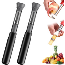 (B, 2PCS) 2026 2-in-1 Edelstahl Obstentkerner & Schäler, Küchen Apfelwerkzeug