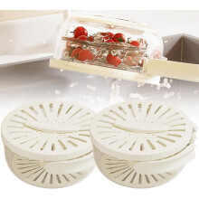 (White, 2PCS) Μπολ πλυσίματος φρούτων 2 σε 1 2026, με καπάκι - Στραγγιστήρι