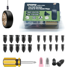 (20pcs, -) Kit reparat anvelope 2026, 20 șuruburi cu șurubelniță – Fișe cauciuc spiralat