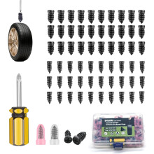 (60pcs, -) Kit reparat anvelope 2026, 20 șuruburi cu șurubelniță – Fișe cauciuc spiralat