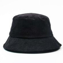 Bob en velours côtelé noir - Taille unique - Unisexe - Protection solaire