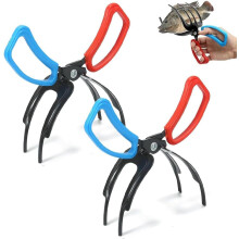 (2 Claw, 2pcs) 3-Krallen Fischgreifer, Metall Fischzange, rutschfester Fischgreifer Werkzeug