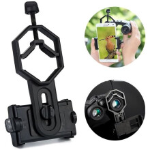 Adaptateur universel portable pour smartphone et digiscopie pour télescope, compatible avec les jumelles, les télescopes et les appareils