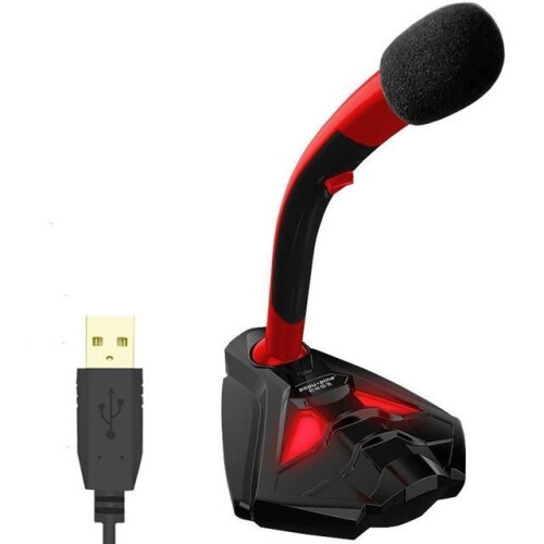 Spraakmicrofoon met USB-standaard voor computer - Professionele desktopmicrofoon - PC-gamingmicrofoon - Nieuwe versie 2020.