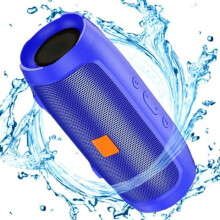 Draagbare Bluetooth-luidspreker, Bluetooth 5.0, TWS-stereo met krachtige bas, IPX6 waterdicht, 9 uur batterijduur - Blauw