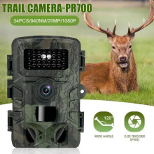 Caméra de chasse 20 MP, surveillance HD 1080p, étanche IP66, détection thermique, vision nocturne pour l'observation de la faune sauvage