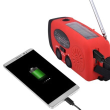 Radio multifonctions - Diode - Modèle d'urgence - Manivelle solaire - AM/FM/WB - Lampe torche LED