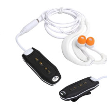Lecteur MP3 DUOKON étanche IPX8 avec 4 Go de mémoire, écouteurs et clip - Noir - Radio FM - Norme IPX8