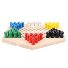 SALUTUYA Chinees dammen, een educatief houten bordspel voor kinderen en volwassenen.