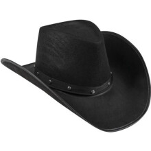 Cowboy hat - BOLAND - Black - Lined - One size
