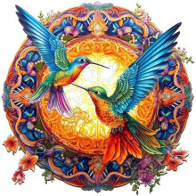 Puzzle en bois Colibri - 200 pièces - Animaux - Coffret cadeau en bois