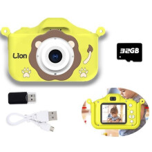 Children's Camera, Rechargeable Digital Camera for Photo/Video (32GB Micro SD Card Included), Ideal Summer Gifts for Children