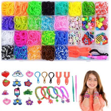 Kit de métier à tisser - MINGMEI - Élastiques - Pour enfants - Rose