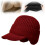 (Burgundy, -) Cappello termico con paraorecchie, per uomo e donna 1
