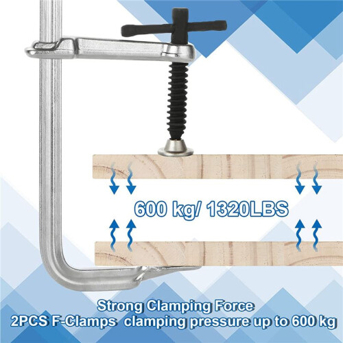 2 Pack F Clamps 12 Polegadas BraçAdeiras de Soldagem BraçAdeira de Barra de AçO Heavy Duty MáXimo Aberto 12 Polegadas, Profundidade da Garganta 3 2