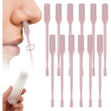 (Pink, 12 PCS) Tagliacapelli naso 2-in-1 2025, rimuovi peli naso 360 rotante