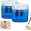 (Blue 2pcs, -) Ξύστρα μολυβιού με δύο τρύπες, συμπαγής - Για παιδιά 1