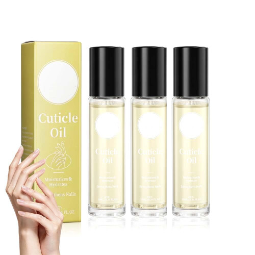 (3pcs, -) Huile cuticules roll-on, ongles secs