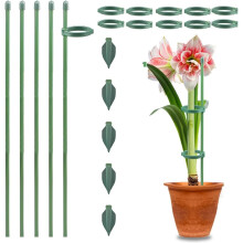 (17 inch 5pcs, -) 5 stuks verstelbare plantensteun stokken met clips – voor monstera en tomaat