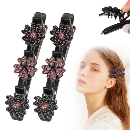 (Flower-C, -) Κλιπ μαλλιών με κρύσταλλα 2025 (ίδιο με 231) - Παπιγιόν λάμψης