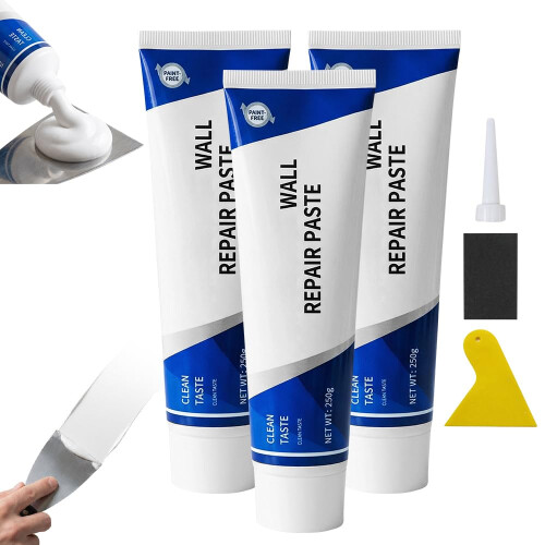 (3pcs, -) Drywall Mending Agent Kit, Quick Drying Wall Repair Paste with Scraper