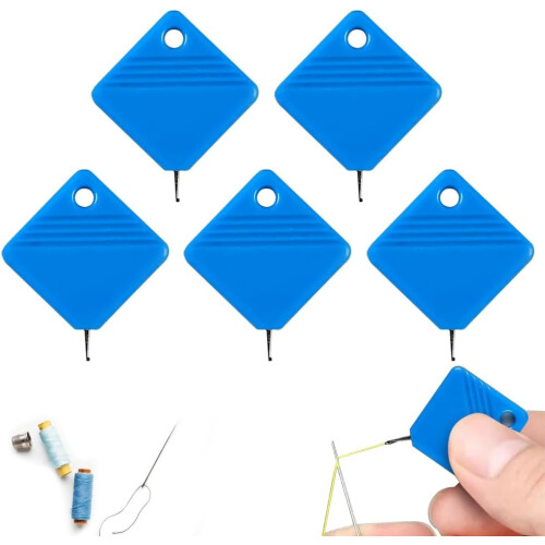 (Blue-5pcs, -) 2025 Automatic Needle Threader for Hand Sewing & Machine