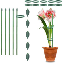 (11 inch 5pcs, -) 5 stuks verstelbare plantensteun stokken met clips – voor monstera en tomaat
