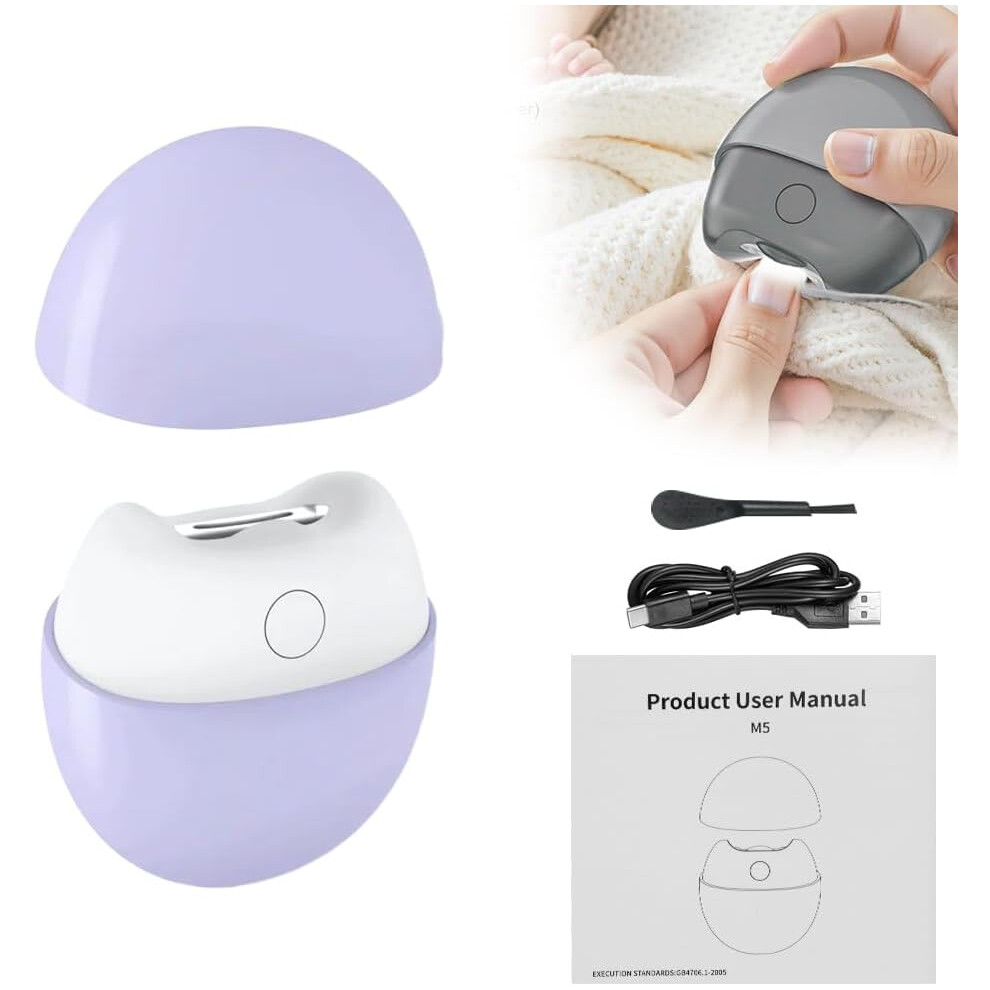 Oimg Purple/Light (, -) 2026 Automatic Electric Nail Clipper, Quiet Toenail Trimmer With