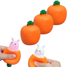 (3pcs, -) Zanahoria conejo emergente blandita, juguete novedad rellenos