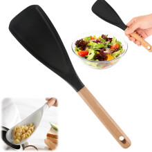 (Black 1pc, -) 2025 Silikon antihaftbeschichteter Pfannenkochlöffel, multifunktionaler Spatel