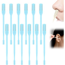 (Blue, 12 PCS) Tagliacapelli naso 2-in-1 2025, rotante 360 con leva orecchie