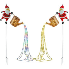 (Mix, -) Ηλιακό φως διαδρόμου με Santa, βίντατζ φανάρι - Χριστουγεννιάτικο
