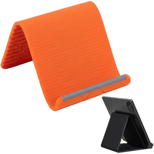 (Orange 1pc, -) Support téléphone pliable silicone, antidérapant angle